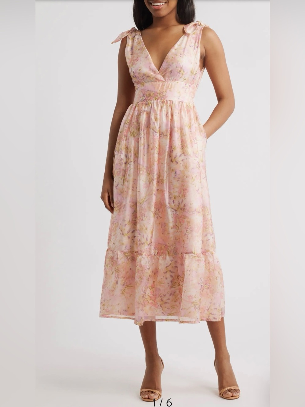 Lulus Stella Floral Organza Dress